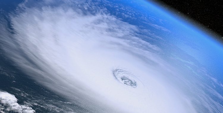 image of hurricane from space